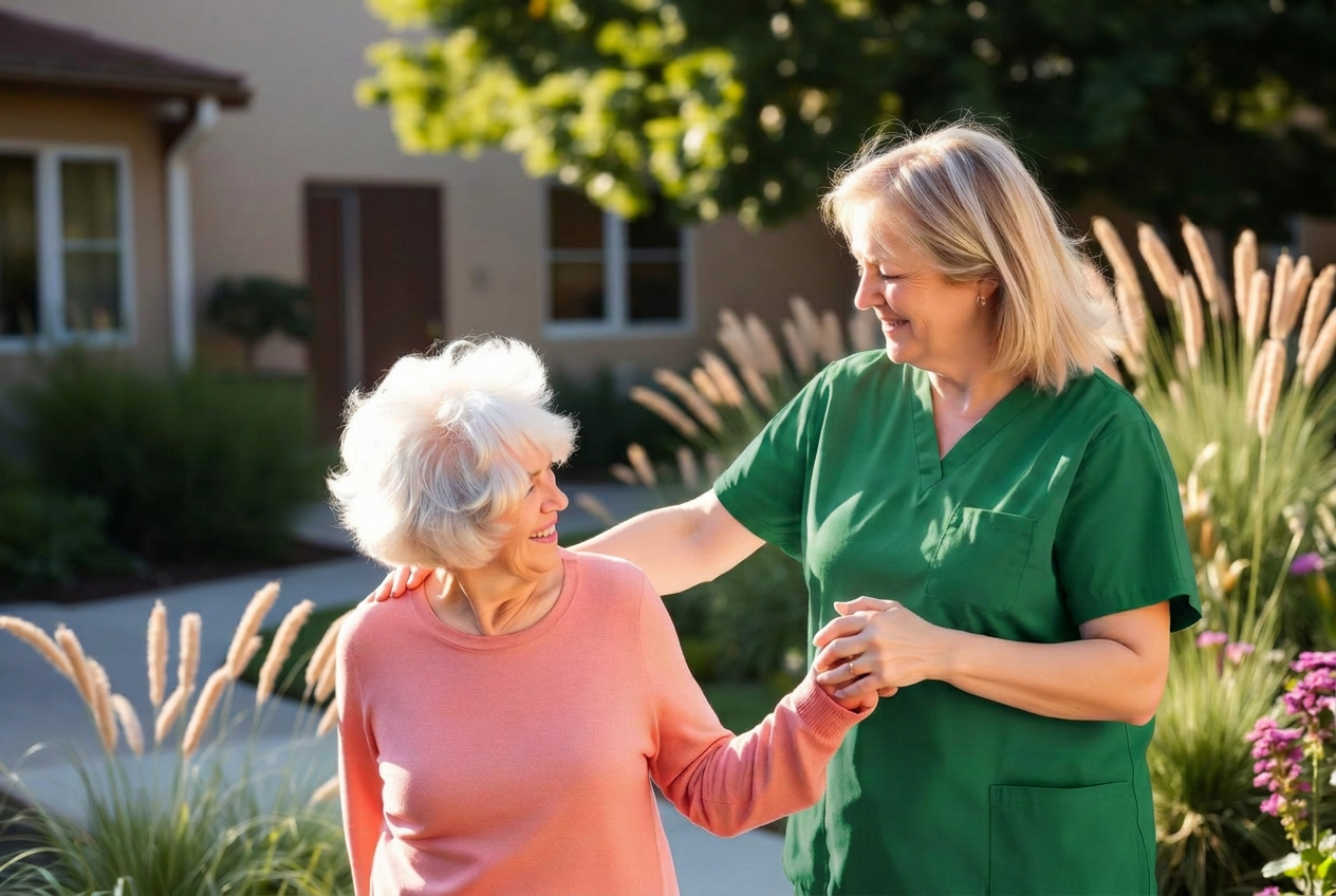 Certified nurse providing senior nursing care in Sioux Falls at Meadows on Sycamore